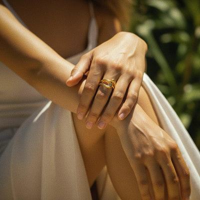 オープンバーニックリング（ゴールド）