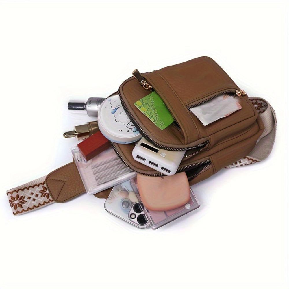 ヘーゼル色レトロクロスボディバッグ