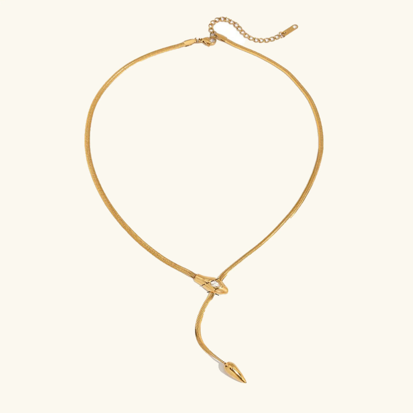 ザリリのゴールドスネークネックレス