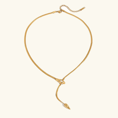 ザリリのゴールドスネークネックレス