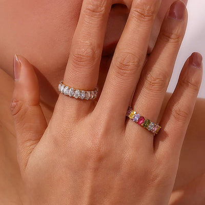 アンソワネットのダイヤモンド風ゴールドリング