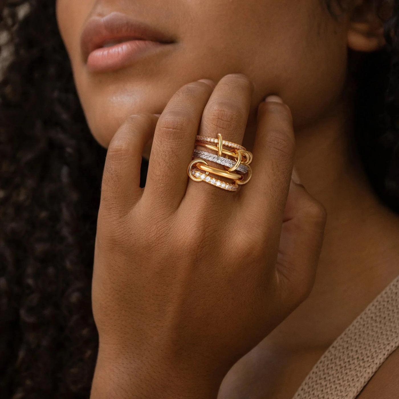 ブレイズダイヤモンドスタックリング