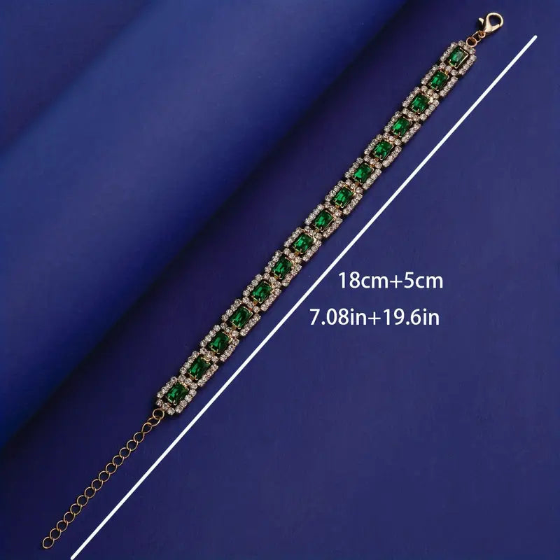 エメラルドグリーンのブレスレット | ゴールド